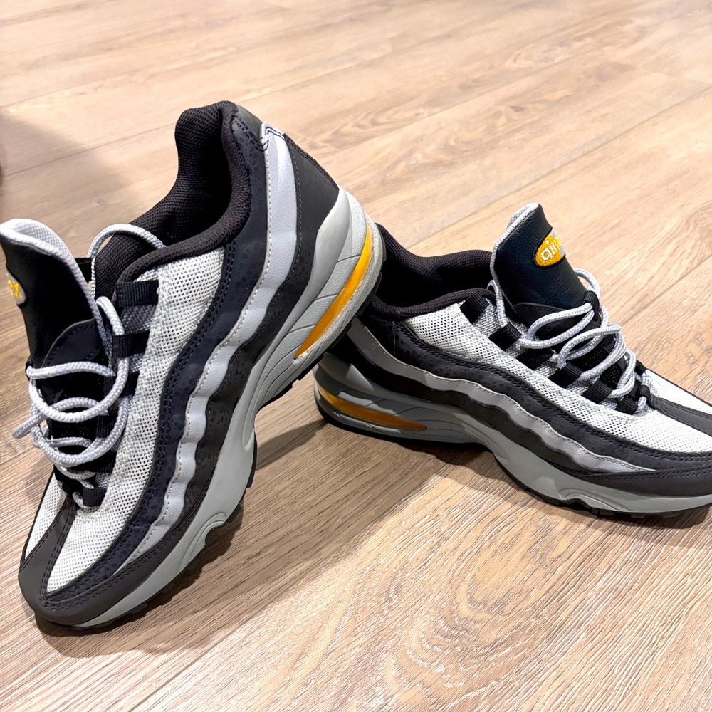 Nike Air Max 95 GS Off Noir Dynamic Gray Yellow BV1245-001 Youth 7Y